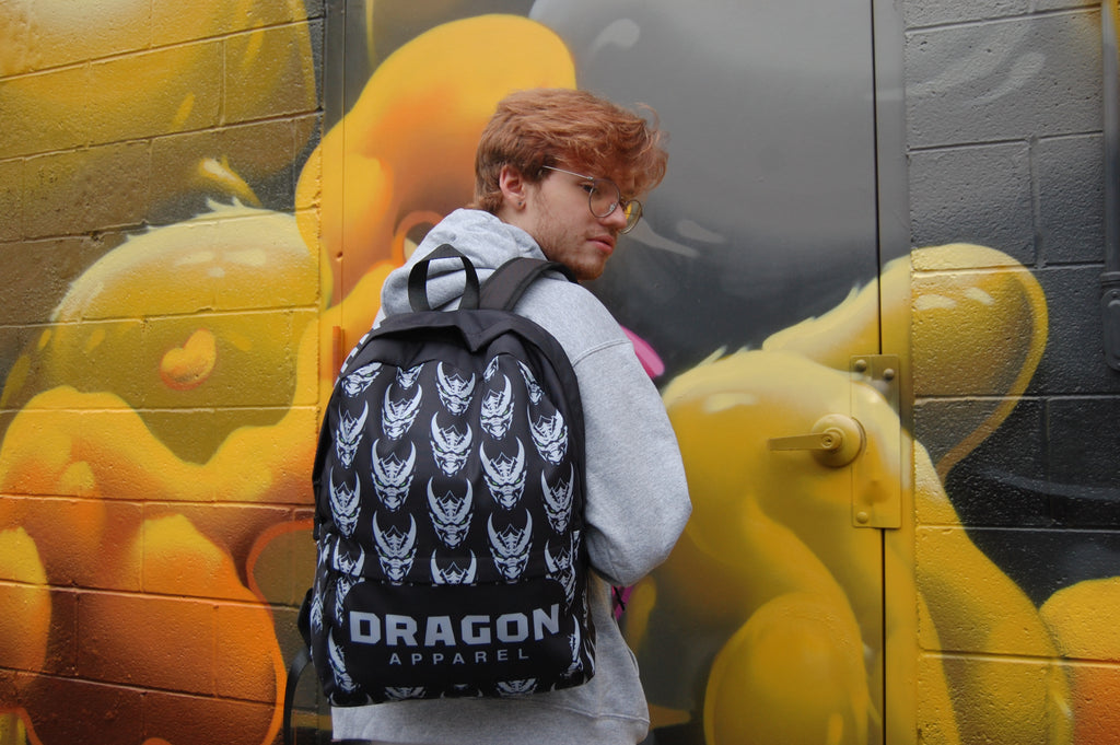black leather dragon backpack for sale Dragon Apparel Lifestyle Backpack (Black) – Shop Dragon Apparel