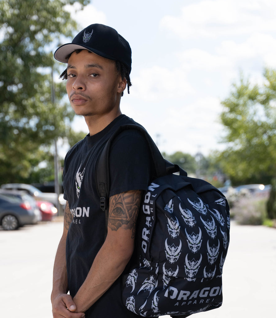 black leather dragon backpack for sale Dragon Apparel Lifestyle Backpack (Black) – Shop Dragon Apparel